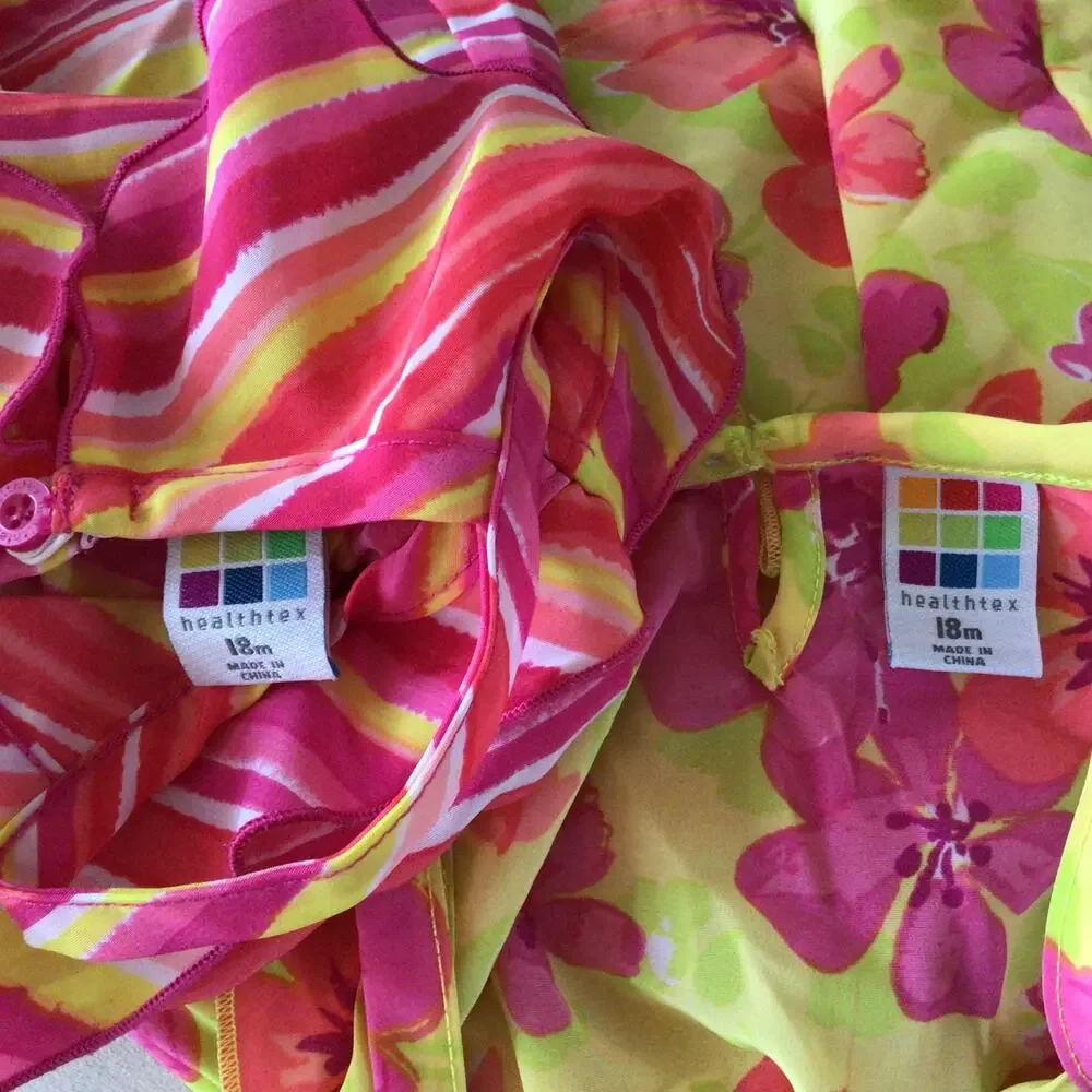 Healthtex Bundle of 2 Light Weight Dresses Sz 18 months